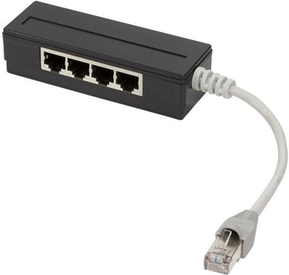 Picture of LogiLink 4-Portowy Splitter RJ45, Ekranowany, kabel 15cm (MP0032)