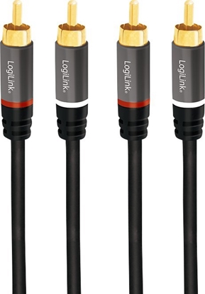 Picture of Logilink Audiokabel 2x Cinch -> 2x Cinch RCA 3.0m, black