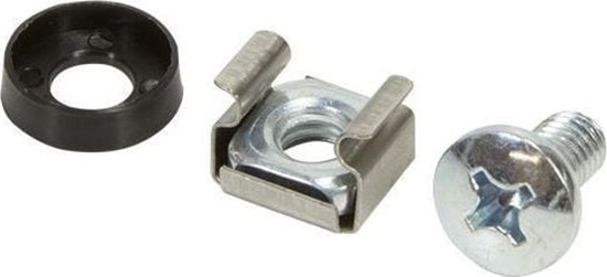 Изображение Logilink Befestigungssatz M6, 20 Stück verzinkter Stahl/Plas