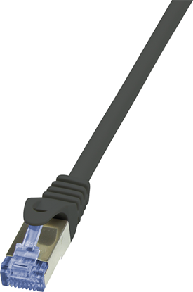 Изображение LogiLink CAT 6a Patchcord S/FTP Czarny 0.5m (CQ3023S)
