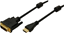 Изображение Logilink HDMI-DVI-Kabel HDMI -> DVI Bu/St  5.00m bk