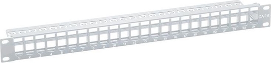 Изображение LogiLink Patch panel 19" 1U 24x slot keystone nieekranowany Szary (NK4044)
