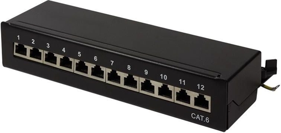 Picture of Logilink Patchpanel Tisch/Wand Cat.6 STP 12 Ports, schwarz