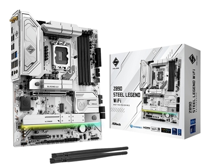 Attēls no Mainboard|ASROCK|Intel Z890|LGA1851|ATX|Memory DDR5|Memory slots 4|Z890STEELLEGENDWIFI