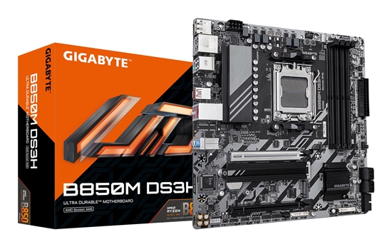 Picture of Mainboard|GIGABYTE|AMD B850|Socket AM5|micro ATX|RAM DDR5-SDRAM|4xSlots|2xNumber of M.2 (M) slots|B850MDS3H1.2