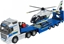 Изображение Majorette Volvo Police Transporter FH-16 Truck with Trailer and Airbus Helicopter Toy Vehicle (blue/silver)