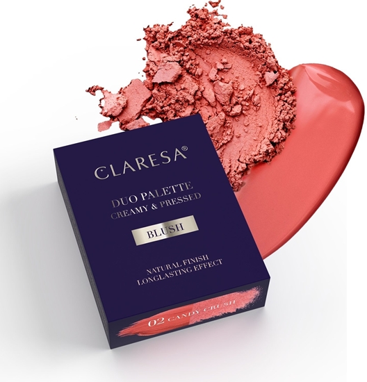 Изображение Makeup Revolution CLARESA_Duo Palette Creamy & Pressed Blush paleta do konturowania kremowo-pudrowa 02 Candy Crush 8,5g