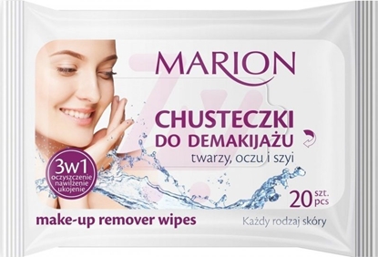 Изображение Marion Chusteczki do demakijau twarzy, oczu i szyi do kadej skóry 20 szt.