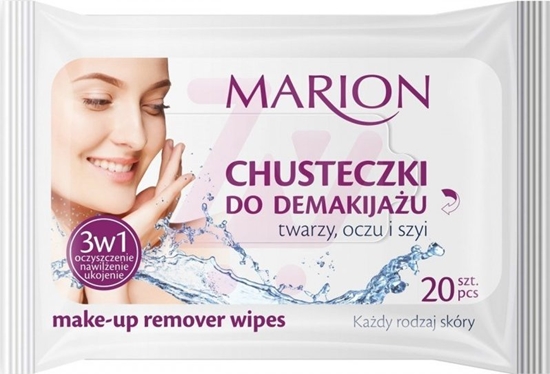 Изображение Marion Chusteczki do demakijau twarzy, oczu i szyi do kadej skóry 20 szt.