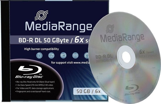 Изображение MediaRange BD-R DL 50 GB 6x 1 sztuka (MR506)