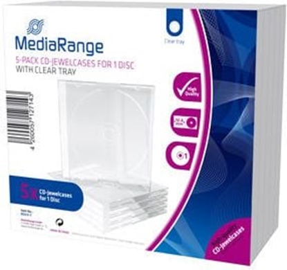 Изображение Mediarange CD Leerbox 5pcs Single clear retail