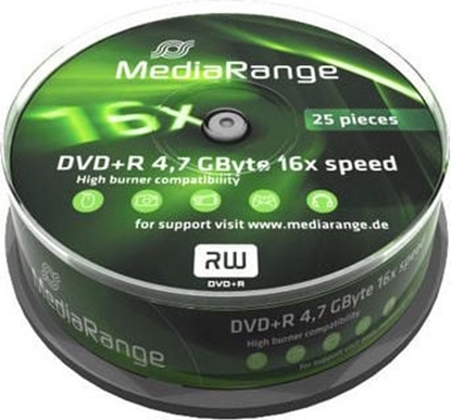 Attēls no Mediarange DVD+R 4.7GB  25pcs Spindel 16x