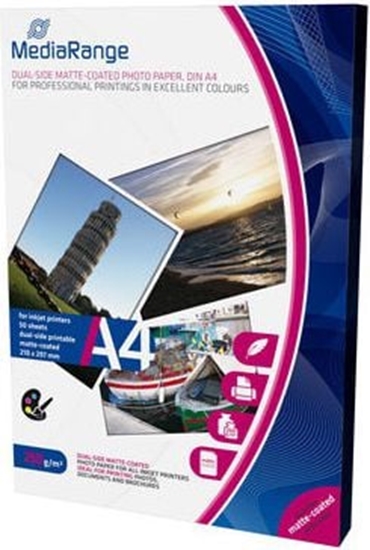 Picture of Mediarange Foto Papier matt coated  A4 250g  50 Blatt Dual
