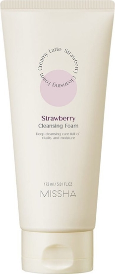 Picture of Missha Creamy Latte Cleansing Foam Kremowa Pianka Oczyszczajca Do Twarzy Strawberry 172ml