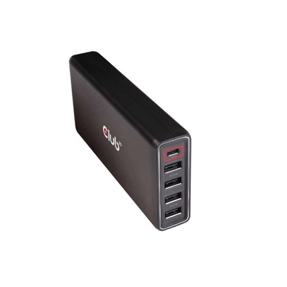 Изображение MOBILE CHARGER WALL 5P + CABLE/USB 111W CAC-1903EU CLUB3D