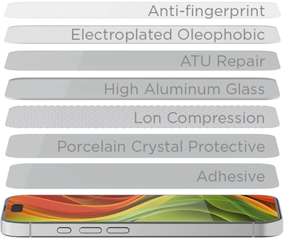 Attēls no Mobile Origin Screen Guard with easy applicator, full coverage, 2 pack - iPhone 17 Pro