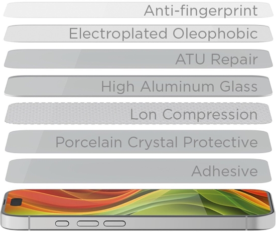 Изображение Mobile Origin Screen Guard with easy applicator, full coverage, 2 pack - iPhone 17 Pro