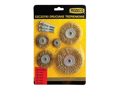 Picture of Modeco Komplet szczotek drucianych do wiertarki 5szt. - MN-69-105