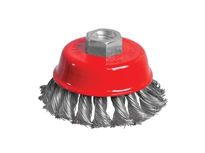 Attēls no Modeco Szczotka druciana garnkowa do szlifierki stalowa 100mm - MN-69-135
