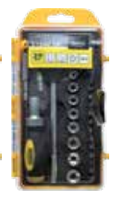 Attēls no Modeco Wkrtak typu T z grzechotk+groty i nasadki 29 elementów - MN-14-514