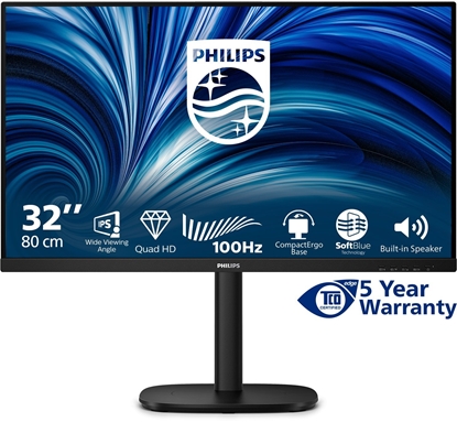 Attēls no Monitor Philips 3000 series 32B2N3500/00 monitor komputerowy 80 cm (31.5") 2560 x 1440 px Quad HD LCD Czarny