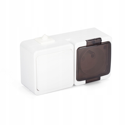 Picture of Montis Gniazdo wtyczkowe pojedyncze n/t bryzgoszczelne 2p+Z z klapk GWN-SL