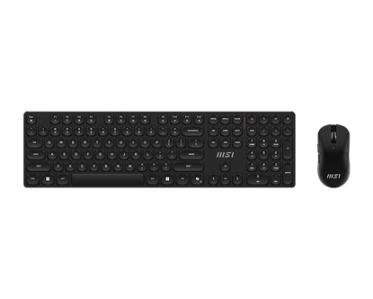 Attēls no MSI FORGE K210 WIRELESS COMBO | Keyboard and Mouse Set | Wireless | Mouse included | US | Black | Scissor