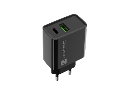 Attēls no NATEC Charger Ribera USB-A+USB-C PD 20W