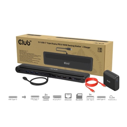 Изображение NB ACC DOCKING STATION 12IN1/USB-C 100W CSV-2541 CLUB3D