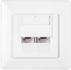 Picture of NetRack gniazdo kompletne podtynkowe 2xRJ45 8p8c UTP Cat6 ( 106-24 )
