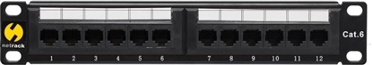Изображение NetRack Patch panel 10" 12-portów Kat. 6 UTP (104-16)