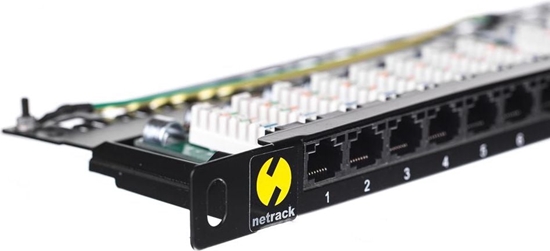 Изображение NetRack Patch panel 19'' 0,5U 24-porty Kat. 5e UTP Czarny (104-10)