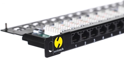 Изображение NetRack Patch panel 19'' 0,5U 24-porty Kat. 6 UTP Czarny (104-11)