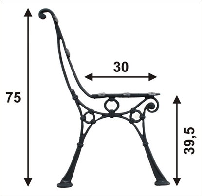 Изображение Noga do awki ogrodowa wysoka C 5 desek