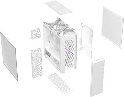 Изображение Obudowa Asus Case ROG Strix Helios II GX601S, E-ATX, Przezroczysty panel boczny, 4x 140mm Fan, biay