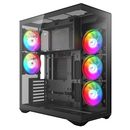 Изображение Obudowa Volcano Space XL ARGB Full Tower 5 wentylatorów, czarna