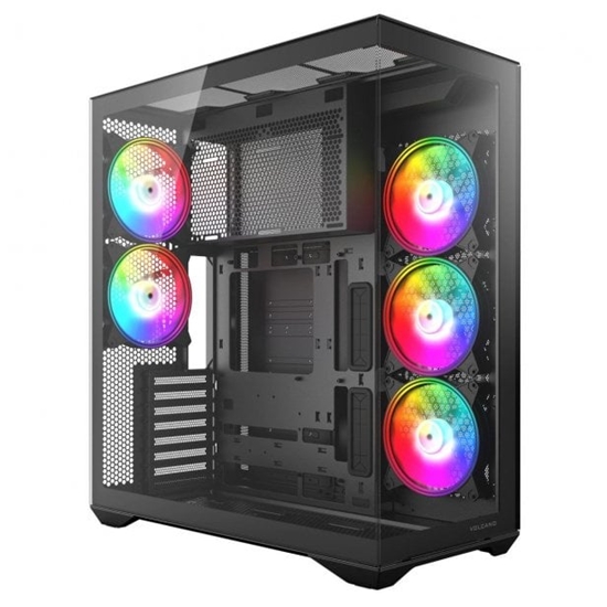 Изображение Obudowa Volcano Space XL ARGB Full Tower 5 wentylatorów, czarna