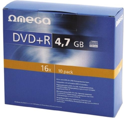 Attēls no Omega DVD+R 4.7 GB 16x 10 sztuk (56823)