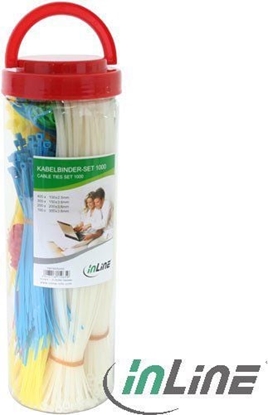 Изображение Organizer InLine Opaska zaciskowa Róne kolory 1000 sztuk  (59978A)