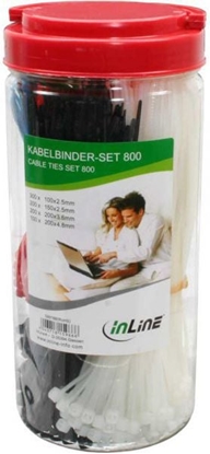 Изображение Organizer InLine Opaska zaciskowa Róne kolory 800 sztuk  (59978B)