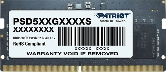 Picture of Pami do laptopa Patriot Signature, SODIMM, DDR5, 16 GB, 5600 MHz, CL46 (PSD516G560081S)