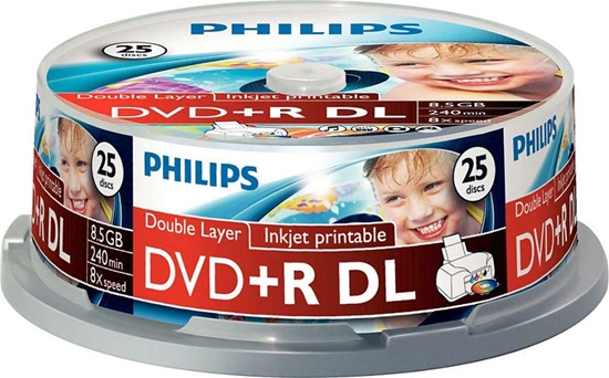 Изображение Philips DVD+R DL 8.5 GB 4x 25 sztuk (DR8I8B25F)