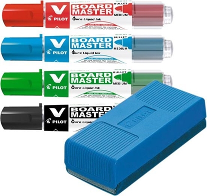 Attēls no Pilot Zestaw markerów suchocieralnych 4szt. + gbka (WP1652)