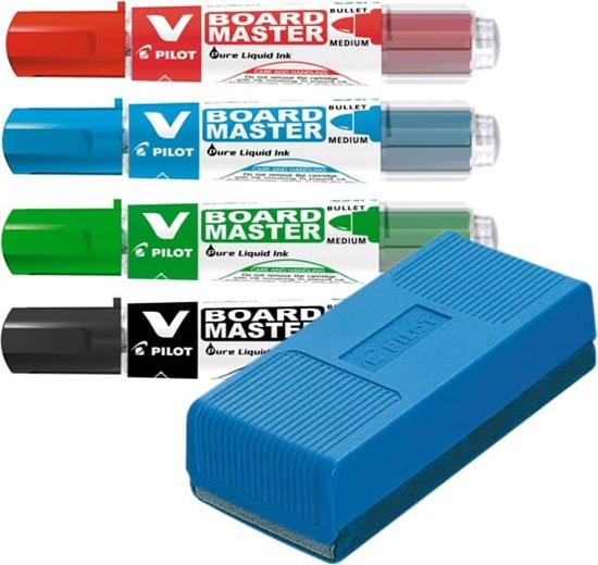 Изображение Pilot Zestaw markerów suchocieralnych 4szt. + gbka (WP1652)