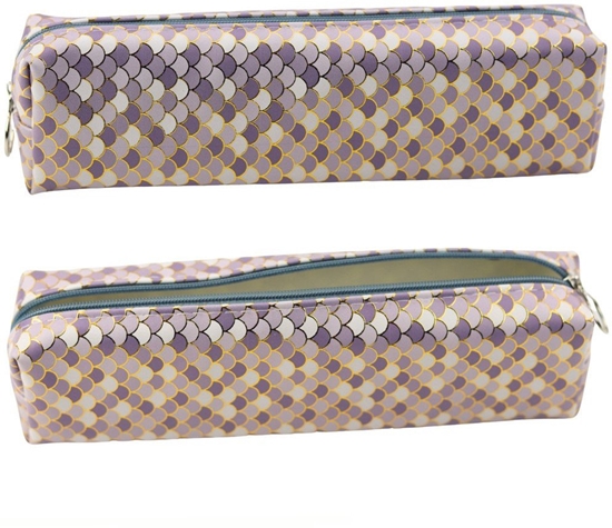 Picture of Piórnik Szkolny uski Szary Byszczce Zote Elementy