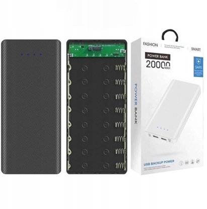 Attēls no Powerbank OEM etui na zewntrzny akumulator - 8x18650 - 20000mAh - typ C - USB - microUSB