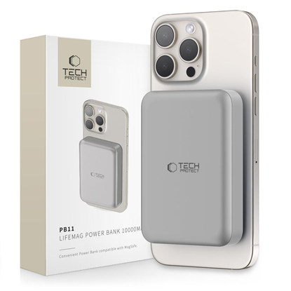 Picture of Powerbank Tech-Protect TECH-PROTECT PB11 LIFEMAG MAGSAFE POWER BANK 10000MAH TITANIUM