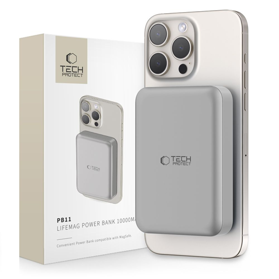 Picture of Powerbank Tech-Protect TECH-PROTECT PB11 LIFEMAG MAGSAFE POWER BANK 10000MAH TITANIUM