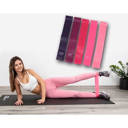 Attēls no Pretestības gumiju komplekts fitness crossfit mini band 5w1 Eb fit