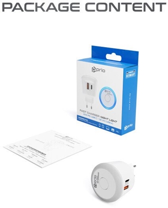 Attēls no Prio fast charger night light type c 20W+QC 3.0 18W AKS_18388 (4251488663058)